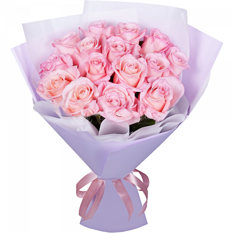 Букет из 15 розовых роз Эквадор